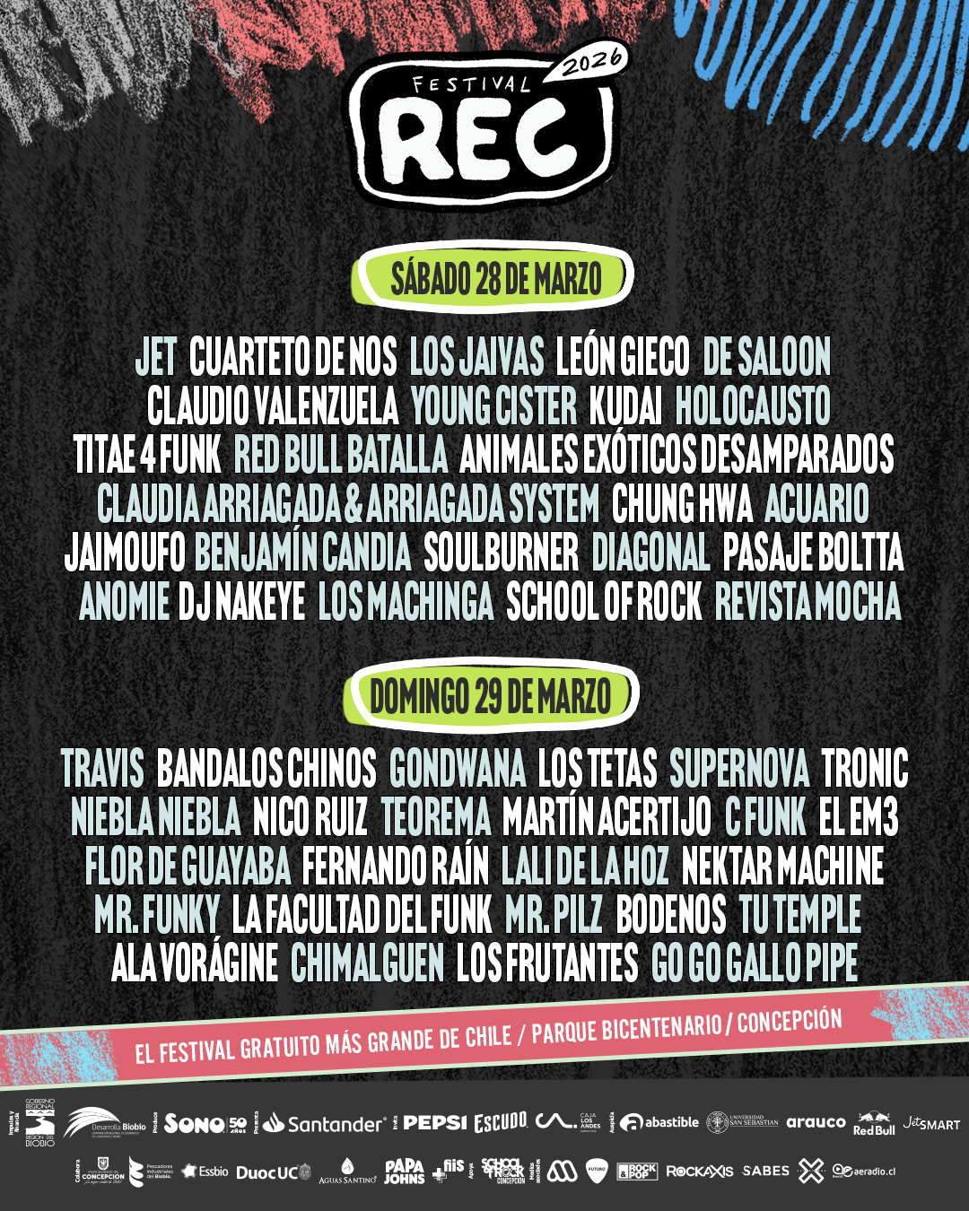 Travis y Jet lideran cada jornada: Lanzan cartel diario de REC 2026